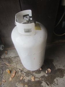 LP cylinder, 30lb, dated 0304...