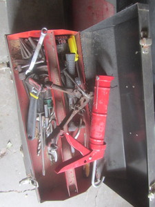 JC Penny toolbox with tools...