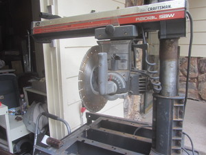 DeWalt 12 radial arm saw on cart -...