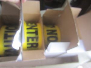 CAUTION tape - DO NOT ENTER, four r...