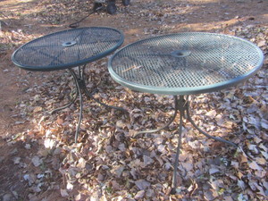 Patio tables, pair 30Dx28H...