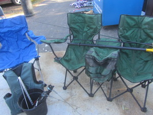 Folding chairs with double seat, pa...