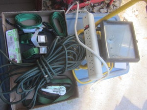 Halogen work light, power cord & st...