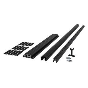lot 730 image: Fiberon 6 Black Aluminum Deck Stair Railing Kit, AL STR PK 72x36 BL - NEW