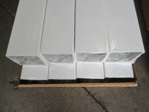 lot 739 image: 1 CASE (8-Pack) Fiberon 4-in X 4-in X 100-in HomeSelect White Composite Deck Post Sleeve, POST SLV COMP 100 WH - NEW