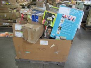 lot 134 image: WHOLESALE MIXED PALLET OF GARAGE ITEMS, HARDWARE, HOME DECOR AND MORE
