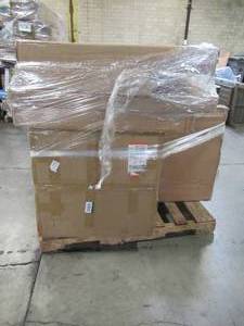 lot 202 image: WHOLESALE MIXED PALLET OF END TABLES, STORAGE CABINETS AND HOME DECOR