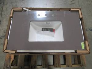 lot 210 image: Home Decorators Collection 37 in. W x 22 in. D Engineered Marble Vanity Top in Slate Grey 37410