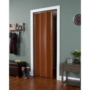 lot 618 image: Spectrum 36 in. x 80 in. Encore Vinyl Fruitwood Accordion Door HEN3280F