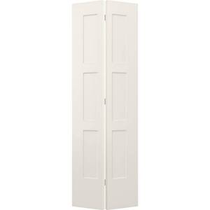 lot 628 image: Jeld-wen 24 in. x 80 in. Birkdale Primed Smooth Hollow Core Molded Composite Interior Closet Bi-fold Door, THDJW235300010