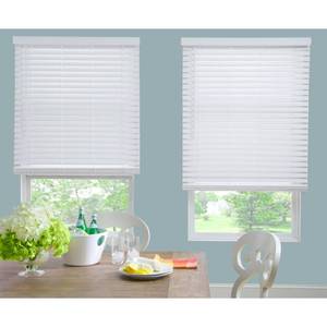 lot 623 image: Veneta Classic 2 in. Faux Wood Cordless Blind In White 534305 Approximate Dimensions 60 x 48
