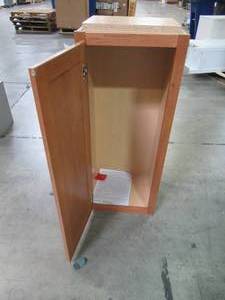 lot 217 image: Hampton Bay Assembled 15x36x12 in. Wall Kitchen Cabinet in Medium Oak KW1536-MO