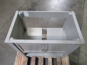 lot 220 image: Home Decorators Collection Gazette 37 in. W x 22 in. D Bath Vanity Cabinet in Grey GAGA3622-SLG