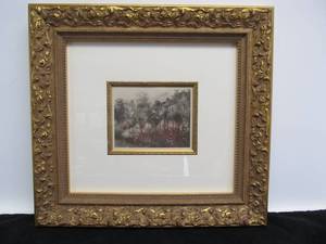 lot 68 image: Ornately Framed RENOIR Copper Plate Engraving wCOA