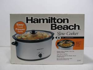 lot 125 image: Brand New Hamilton Beach 6qt Crock Pot
