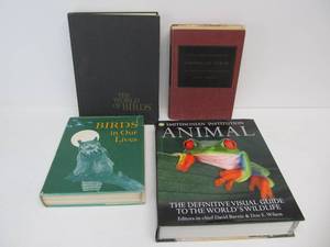 lot 151 image: 3 Large Books on Birds & LARGE Smithsonian Animal Visual Guide Animal Book