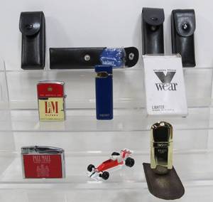lot 178 image: Lot of Assorted Cigarette Advertising Promotional Items - Lighters Multi-Tools etc