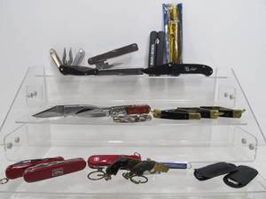 lot 179 image: Large Lot of Assorted Pocket Knives Multi-Tools etc