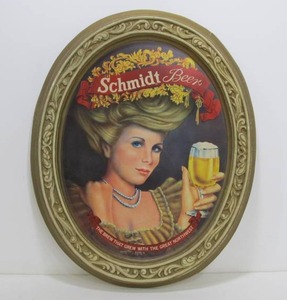 lot 187 image: Vintage 1976 SCHMIDT Oval Beer Sign