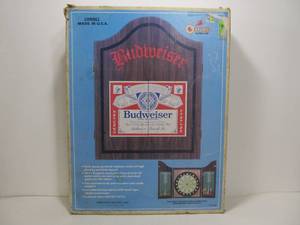 lot 195 image: Mint in Box NOS Unused Vintage BUDWEISER Cork Dart Board Cabinet