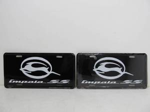 lot 223 image: Pair of Embossed Metal CHEVY IMPALA SS Novelty License Plates