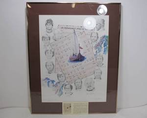 lot 233 image: Limited Edition Hjemkomst Expedition Crew Print Signed Judy Ellingson