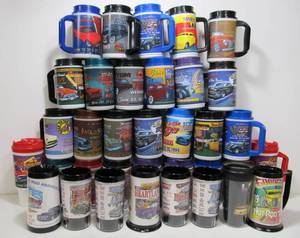 lot 235 image: LARGE Lot of MSRA BACK TO THE 50s Hot Rod Show Travel etc Mugs