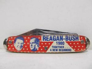 lot 247 image: Vintage 1980 Political REAGAN BUSH Pocket Knife