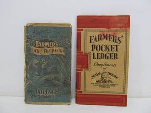 lot 252 image: Original Antique JOHN DEERE Pocket Ledgers - 1895 & 1920s