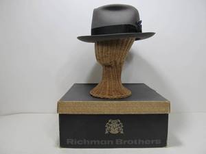 lot 254 image: Nice Vintage RICHMAN Brothers Mens Fedora wBox - Size 7 12