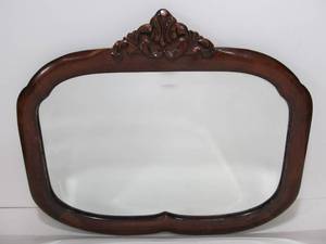 lot 291 image: Nice Old Vintage Beveled Glass Wall Mirror