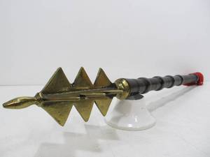 lot 280 image: Vintage Wood Handle Solid Brass Spiked Weapon