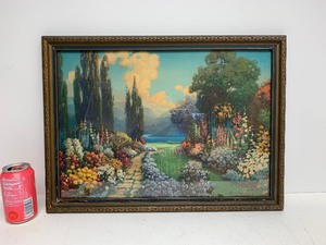 lot 304 image: Nice Old Vintage R. ATKINSON FOX Framed Print - An English Garden