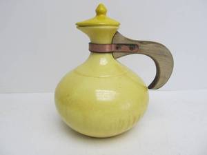 lot 52 image: Mid Century Yellow Pottery Ewer