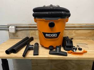 lot 24 image: RIGID 12 Gal. 5.0-Peak HP NXT WetDry Shop Vacuum with Filter, Hose and Accessories