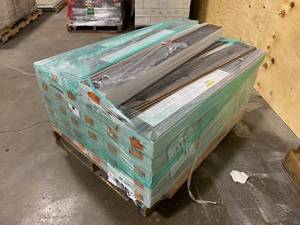 lot 36 image: HOME DECORATORS COLLECTION Lot 31 Cases of-  EIR Smokewood Fusion 12 mm Thick x 6-116 in. Wide x 50-23 in. Length Laminate Flooring (17.07 sq. ft.  case).  529 total sq. ft.