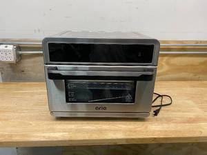 lot 48 image: ARIA 30Qt Touchscreen Air Fryer Toaster Oven with 3 Cooking Levels, Dehydration, Accessories, & Recipe Book