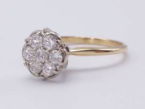 lot 29 image: Dazzling Diamond Cluster Estate Ring in Yellow Gold $2450 Retail