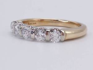 lot 11 image: .80 Carat Brilliant Round Diamond Estate Ring in 14k Gold $2150 Retail