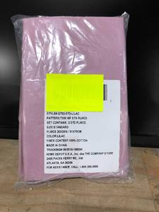 Cotton Lilac Solid 300 Thread Count Wrinkle-Free Sateen Standard Pillowcase (Set of 2) QT52-STD-LILAC NEW