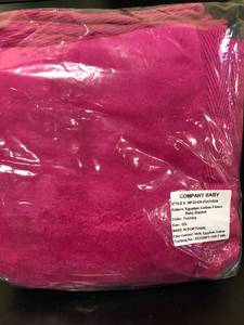 Egyptian Cotton Fleece Baby Blanket, Fuchsia, BF22-OS, NEW