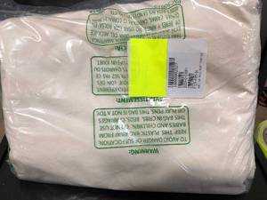Ivory Solid Supima Cotton Percale Queen Duvet Cover, DQ39-Q-IVOR, NEW
