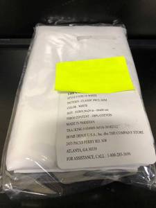 Cotton White Solid 300 Thread Count Percale Euro Size Sham, N3R3-E-WHITE, NEW