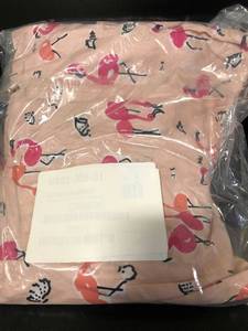 Flamingo Womens Small Long-Sleeve Cotton Poplin Pajama Set, 68034A-S-FLAMINGO, NEW