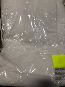 Madelyn Matelasse 18 in. White Cotton Queen Bed Skirt, GP86-Q-WHITE, NEW