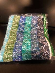 Ribbons Blue Multicolored Striped Cotton Hand Towel, 59048-HAND-BLUE MULTI, NEW