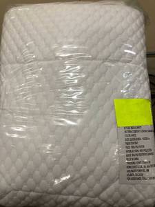 Comfort Cushion Memory Foam Mattress Pad White Size Queen, MB24-Q-WHITE, NEW