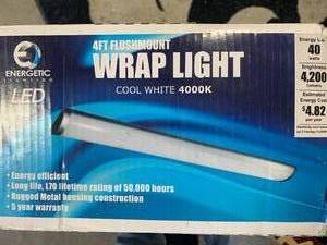 lot 4 image: New 4 Foot Flush Mount LED Light