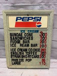 lot 34 image: Vintage Pepsi Letter Board