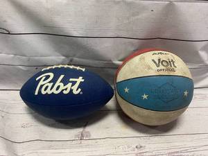lot 40 image: Pabst Blue Ribbon Football & AMF Basketball